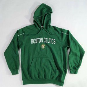 Vintage Boston Celtics Pullover Hoodie - Men's Size M Hardwood Classics - Green